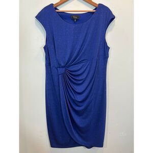 Dressbarn Collection Royal Blue Sparkle Knee Length Evening Dress Size 18W